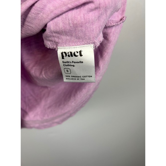 Lot of THREE Pact Organic Cotton Heathered Muscle Tee Tank Top Small Gray Pink - Picture 14 of 15